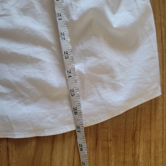 J Jill Top Shirt Womens Large White Black Embroidery Balloon Sleeve Career Basic - Picture 8 of 11